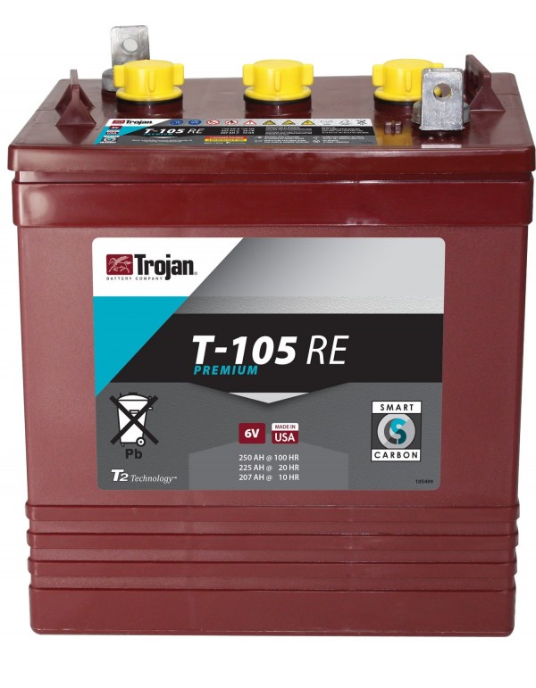 Batterie Trojan T105RE cycle profond 6V 250Ah
