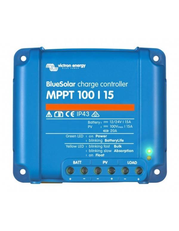 Controllore Victron BlueSolar MPPT 100/15