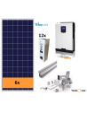 OFF-GRID SELF-CONSUMPTION SOLAR KIT 3000 W and batteries, with production 3500 Whd