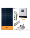 OFF-GRID SELF-CONSUMPTION SOLAR KIT 5000 W and batteries, with production 5000 Whday