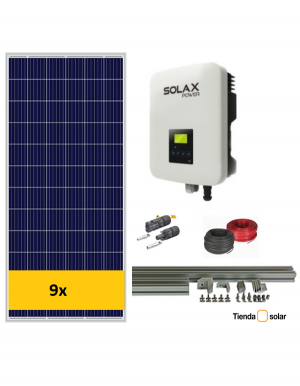 Kit Solar Residencial de conexión a red 3300W SOLAX