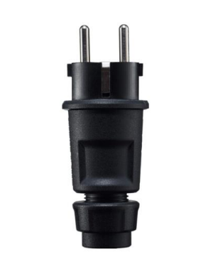 Semi-industrial plug, black