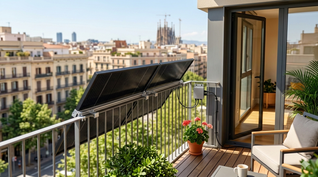 Kits solares de balcón - Balcón con placas solares